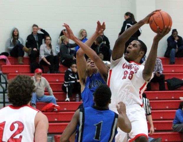 James Kelly finished with 26 points, 16 rebounds, 2 assists, 2 blocks and 1 steal. Photo by Dave Harrand/Owens Sports Information