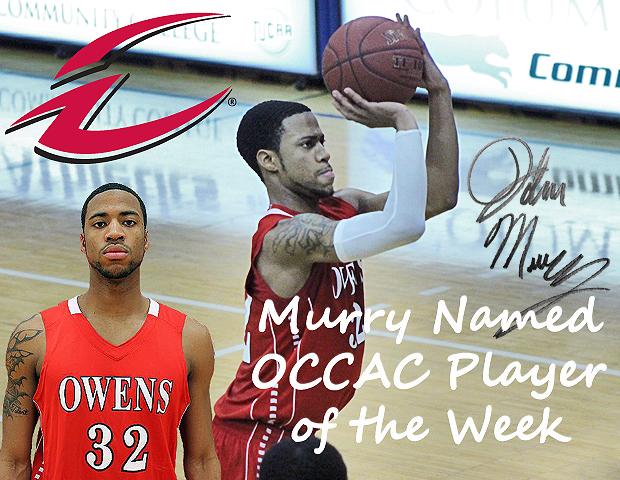 Murry Named OCCAC Men's Basketball Player Of The Week For Second-Straight Week