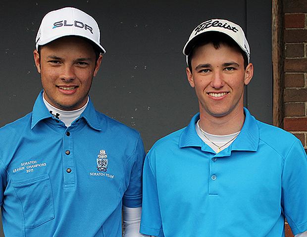 Harrison Long and Philippe Weppernig (L to R) each earned Second Team All-American honors today. Photo by Geoff Roberts/Owens Sports Information