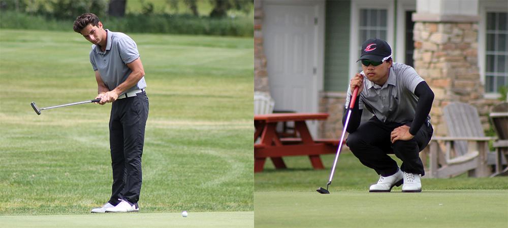 Dominic DiGiacomo and Bandit Chaisuk (L to R) helped Owens tie for the best finish in program history today. Photos by Nicholas Huenefeld/Owens Sports Information