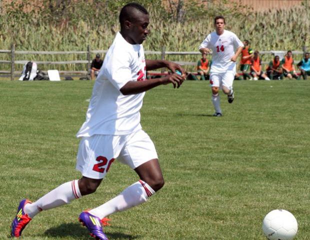Nickyle Webber scored one of two goals for the Express today. Photo by Nicholas Huenefeld/Owens Sports Information