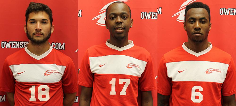 Matt Almester, Trae Green and Maxwell Ejiogu were named to the All-Region XII team.