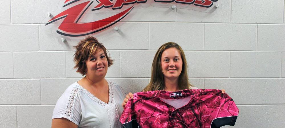 Ashley Guthrie is pictured here with her mother, Sandy. Photo by Nicholas Huenefeld/Owens Sports Information