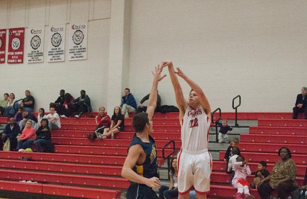 Freshman guard Jay Marquette finished with 12 points, and came through with six big points late in the second half to give the Express the lead. Photo by Seth Foley