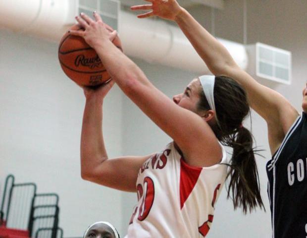 Emma Ricketts had a game-high 24 points in today's 80-68 win over Columbus State. Photo by Dave Harrand/Owens Sports Information