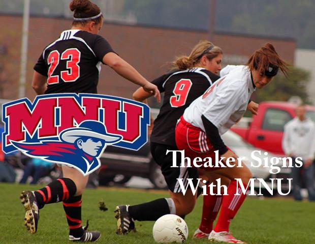 Elizabeth Theaker, in action here against Lake Michigan College as a sophomore, has signed with MidAmerica Nazarene University to continue her collegiate career. Photo by Nicholas Huenefeld/Owens Sports Information
