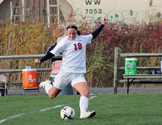 Haley Malaczewski (pictured here) had two goals and one assist in today's 4-1 win over Jackson College. Photo by Jessica Grindle/Owens Sports Information