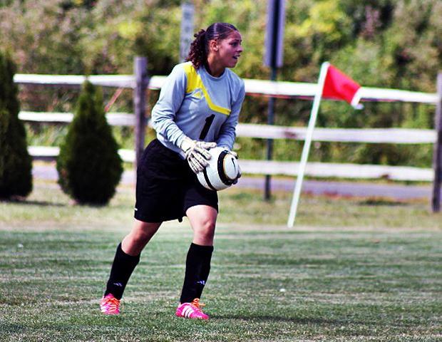 Chelsie Randolph was phenomenal in goal today as she saved a single game record 17 shots. Photo by Nicholas Huenefeld/Owens Sports Information