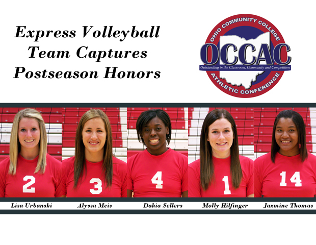 Five Express Volleyball Players Capture Postseason Honors