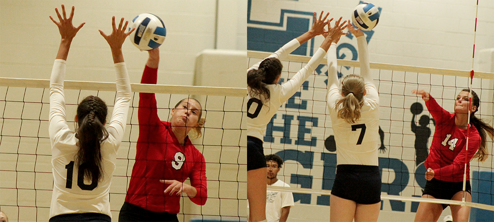 L to R: Jordan Alt and Erika Angstmann. Photos by Nicholas Huenefeld/Owens Sports Information